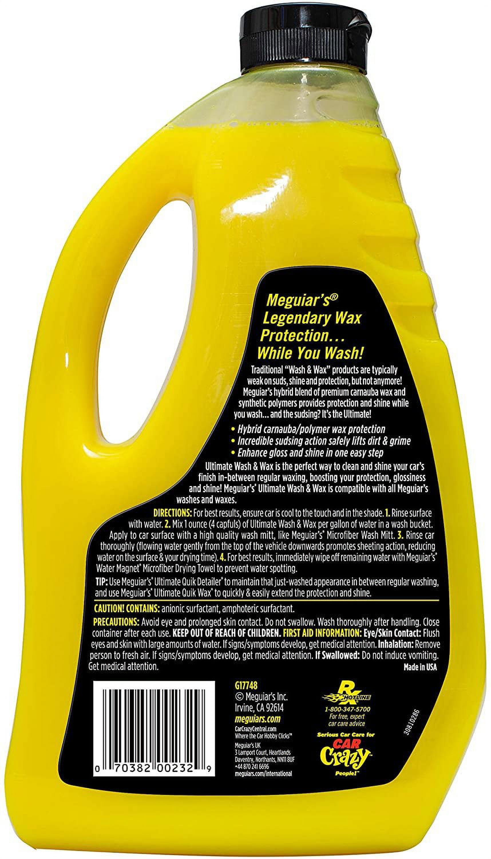 Meguiar's Ultimate Wash and Wax - Easy Clean, Gloss Shine - 4