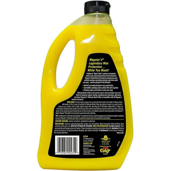 Meguiar's G17748 Ultimate Wash & Wax, 48 oz