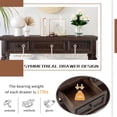 thumbnail image 4 of Narrow Console Table Sofa Table with 3 Drawers and Long Shelf for Living Room, Entryway, Hallway, Espresso 50''L x 15''W x 30''H, 4 of 7