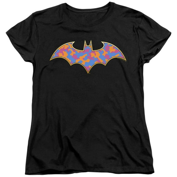 Batman Gold Camo S/S Women'S Tee Black