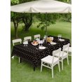 thumbnail image 4 of Outdoor Tablecloth with Umbrella Hole for Patio/Picnic/Party/Camping, Simple Line Black Waterproof Table Cloth Rectangle Table Cover Washable, Black Modern Art Geometric (54"x 80"), 4 of 8