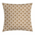 thumbnail image 1 of Ethnic Throw Pillow Cushion Cover, Thai Mosaic Art Culture Stylized Abstract Lines Dots Pattern Folk Asian Design, Decorative Square Accent Pillow Case, 18 X 18 Inches, Redwood White, by Ambesonne, 1 of 2