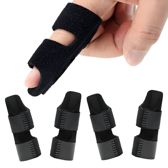 XIRQI 4 Pack Trigger Finger Splints Finger Brace Finger Knuckle Immobilization Broken Finger Protector Fits Index Finger Middle Finger Ring Finger