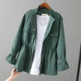 thumbnail image 2 of Cortavientos para mujer, chaqueta rosa a la moda con cuello levantado, estilo coreano, salvaje, holgado, para estudiante, abrigo cortavientos con forro 96, otoño 2024, 2 of 5
