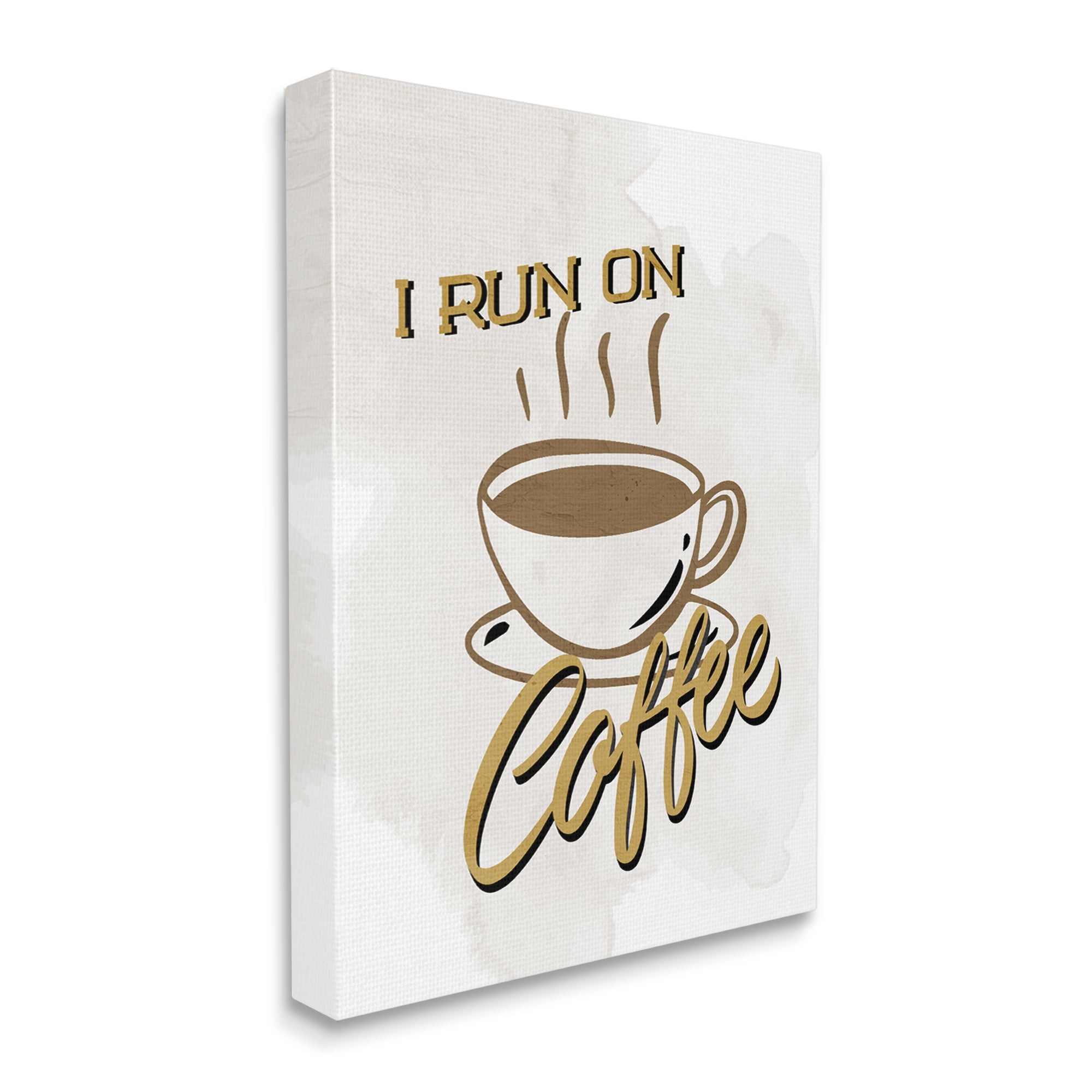 Stupell Industries Retro Run on Coffee Food & Beverage Painting Gallery Wrapped Canvas Print Wall Art, 24 x 30
