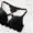 Black, variant on Front Closure Bra Women's Solid Wire-Free Full Coverage Lace Criss-Cross Back Bra Plus Size Push-Up Side Support Breathable Adjustable Straps T Shirt Smooth Bralette