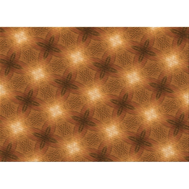 Ahgly Tapis Rectangulaire Lavable en Machine Intérieur Transitionnel Orange Néon, 7 Pieds x 10 Pieds