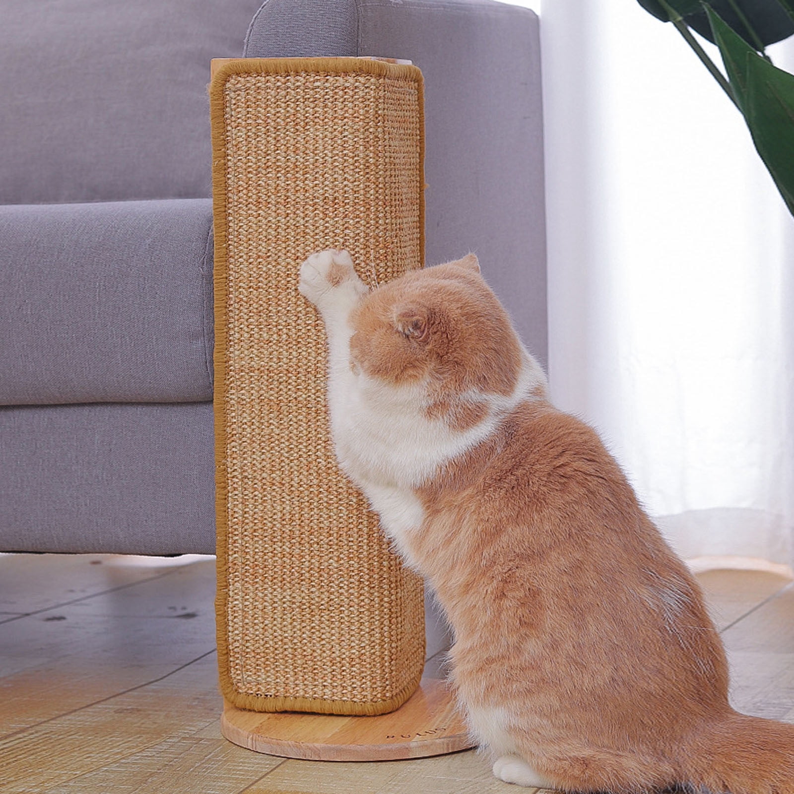 Natural Sisal Cat Scratcher Corner Post Wall Sofa Edge Scratching Pad for Indoor Outdoor