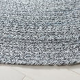 thumbnail image 3 of SAFAVIEH Braided Lyla Solid Polyester Reversible Area Rug, Dark Gray/Light Blue, 5' x 5' Round, 3 of 8