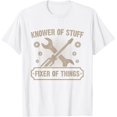 thumbnail image 1 of Knower of Stuff Fixer of Things Funny Mechanic Camiseta, 1 of 2