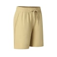 thumbnail image 4 of Mens All Day Comfy Pull-On Shorts 7" - Golf Casual Elastic Waist Quick Dry Cooling Shorts for Athletic Daily with Pockets Big and Tall Size S-4XL Khaki, 4 of 9