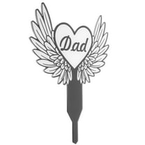 Acrylic Angel Cemetery Memorial Stake, Grave Marker for Outdoor Garden, Lawn, and Memorial Decoration