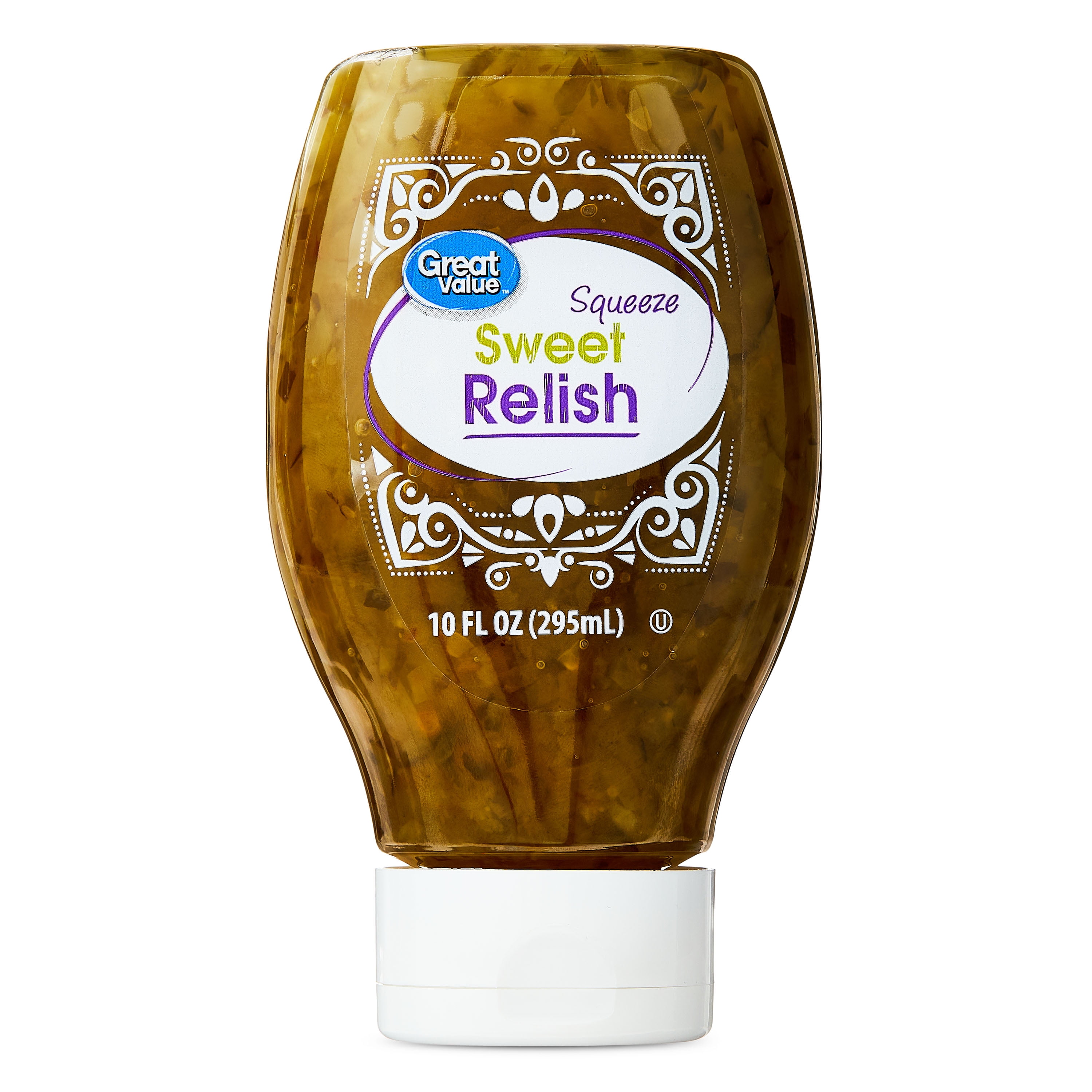 (4 pack) Great Value Sweet Squeeze Relish, 10 fl oz Bottle