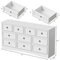 thumbnail image 4 of White Dresser for Bedroom, Modern Farmhouse Wide 10 Drawer Dresser, Chest of Drawers for Living Room, Entryway and Hallway, 4 of 7