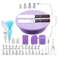 thumbnail image 1 of Plato giratorio de pastelería Kit de decoración de pasteles de 62 piezas, soporte giratorio, bolsa de pastelería, boquillas de material acero inoxidable, puntas de glaseado, giratorio Magideal Plato giratorio de pastelería, 1 of 6