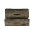 thumbnail image 4 of Dark Brown/white 20.4h" Bathroom Floating Vanity With 2 Drawer Organizers. Modern, Particle Board. Hassle- Assembly Pre-drilled Holes Organizers In Brown/white. Modern Look, Easy To Assemble, 4 of 4