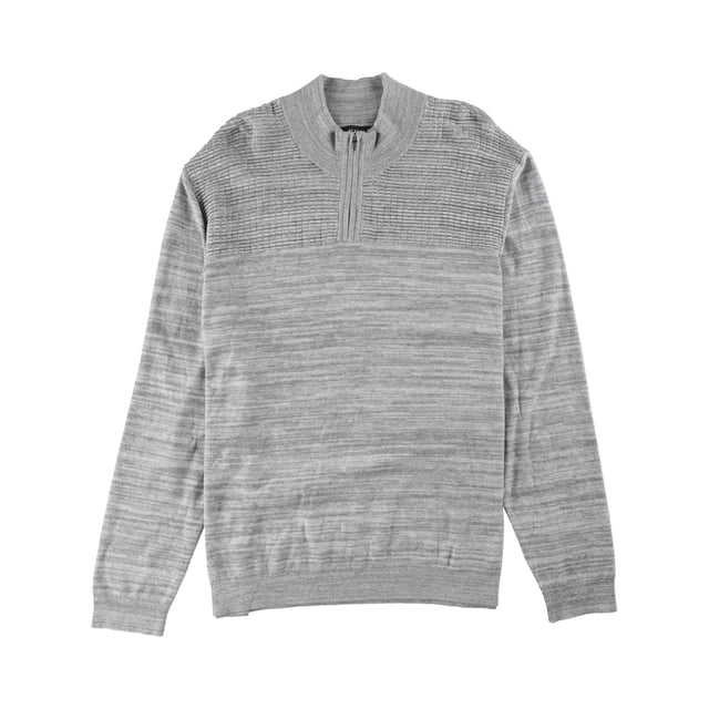 Alfani Chandail Texturé en Tricot pour Hommes Gris 2TG