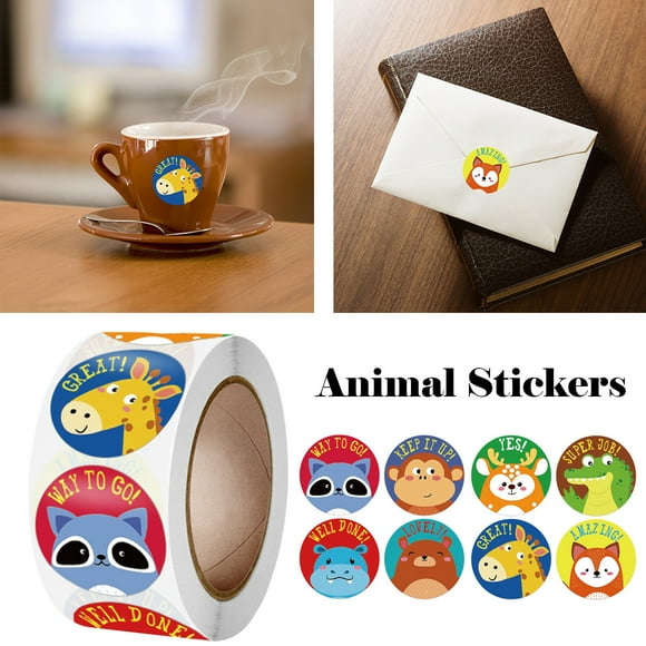 New Creative Children Encouragement Sticker Cute Animal Label Sticker