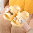 thumbnail image 2 of WUANDIXFA Toddler Shoes Clogs Slide Sandals for 0-8yrs Kids Unisex for Girls and Boys Garden Shoes Cartoon Slides Slip-Resistance Sandals Beach Pool Slippers (Yellow, 9), 2 of 8