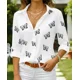 thumbnail image 1 of Blusa Moda Casual Holgada Elegante Manga Larga Para Mujer,Blanco,3XL, 1 of 5