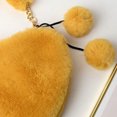 thumbnail image 4 of Bolso de Hombro con Corazón para Mujer Bolso Sintética de Felpa Amarillo, 4 of 5