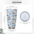 thumbnail image 4 of Cauagu Seal Fox Seagull Whales Pattern 20oz Tumbler,Stainless Steel Vacuum Insulated Tumbler with Lid Insulated Coffee Mug Thermal Cup with Splash Proof Sliding Lid-Straw Three-piece Set, 4 of 8
