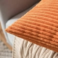 thumbnail image 5 of Midewhik Valentines Day Decorations Orange Corduroy Soft Soild Fall Throw Pillow Covers Autumn Square Cozy Soft Solid Decorative Cushion Cases Home Decor For Couch Sofa Bedroom Car 45*45Cm, 5 of 6