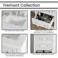 thumbnail image 5 of Hanover Tremont 24'' Vanity Cabinet with Sink Combo for Bathroom, Powder Room | Pre-Assembled Cabinet | Artificial Stone Countertop | White Cabinet | HANVN0107-24-1WH, 5 of 12