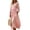 Pink, variant on Womens 3/4 Sleeve Tunic Dress, Casual Loose Fit Pleated Long Gown, Elegant A-Line Work Office Beach Vacation Swing Dress, S-2XL