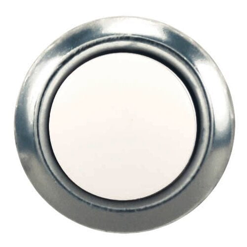 Trine Push Button Door Bell Silver Case with White Button 715A-1 