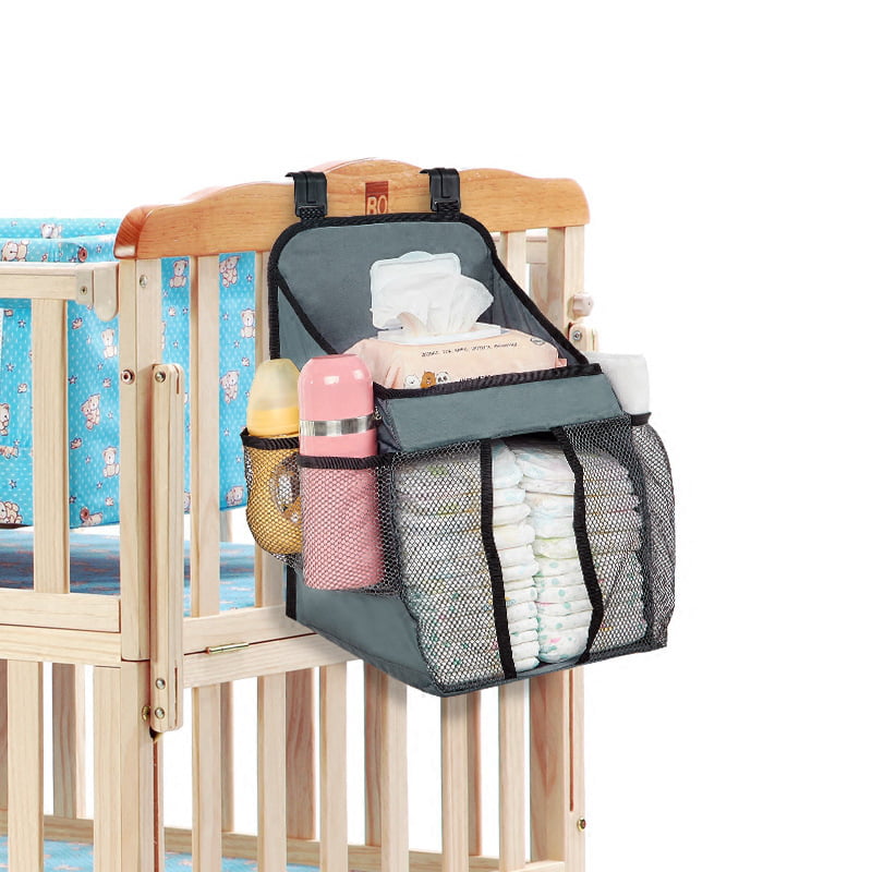 Baby Cot Bed Hanging Storage Bag Crib Organizer Toy Diaper Pocket For Bag SH 