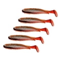 thumbnail image 3 of 5x Pesca de Señuelos Suaves de Cola T Cebos Falsos para de Agua Dulce agua de salada marrón, 3 of 7