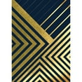thumbnail image 3 of Urban Epiphany 11x14 Black Modern Framed Museum Art Print Titled - Metallic Lines Navy 2, 3 of 5