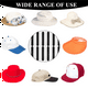 thumbnail image 5 of 50 Piezas Desechables Cap Liner Absorbe la Humedad Banda para el Sudor Visera Sombrero Adhesivo Absorbe el Sudor Tiras Cinta,Blanco, 5 of 10