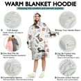 thumbnail image 5 of Wearable Oversized Blanket,Dachshunds with Flowers Wearable Blanket Hoodie for Adults,Cozy Hooded Blankets with Super Pockets,Super Warm Fuzzy Pullover for Women & Men, 5 of 6