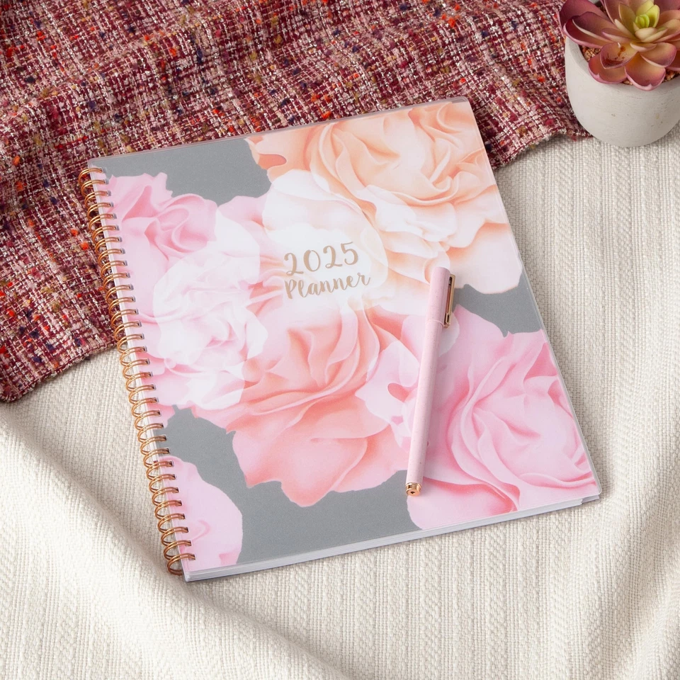 2025 Joselyn Floral Planner 8.5 X 11 Monthly Weekly Daily Organizer Calendar