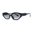 thumbnail image 2 of Mod Inset Lens Elegant Cat Eye Plastic Fashion Sunglasses Black Smoke, 2 of 4