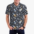thumbnail image 3 of Rocae Space Cars for Men's Short Sleeve Polo Shirt, Quick Drying Performance Moisture Wicking Sports Men's Golf Shirt XX-Large, 3 of 9