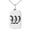 Silver, variant on Stainless Steel Letter W Initial Old English Monogram Engraved Small Rectangle Dog Tag Charm Pendant Necklace