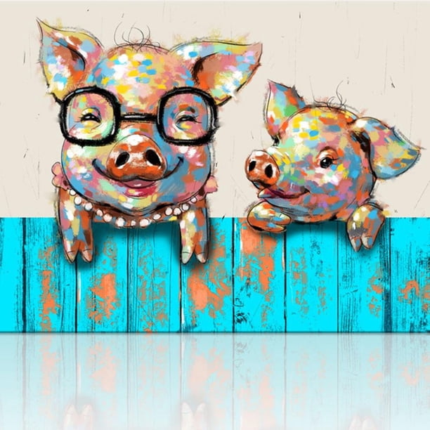 5D DIY taladro completo diamante pintura cerdo bordado mosaico artesanía Kits decoración del hogar Hugtrwg Para estrenar