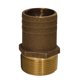 thumbnail image 1 of GROCO 1-1/4" NPT x 1-1/2" Bronce Tubo de flujo total a manguera Racor recto, 1 of 1