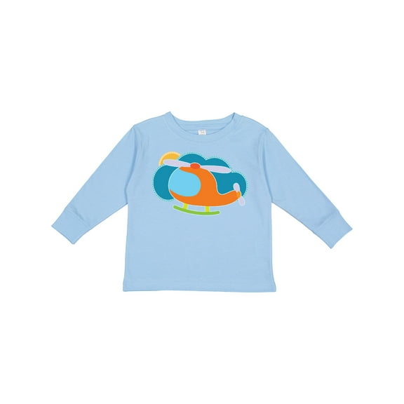 Inktastic Helicopter for Boys Boys Long Sleeve Toddler T-Shirt