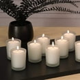 thumbnail image 3 of LumaBase Votive Candles in Glass Holders - Set of 12 (Frosted), 3 of 8