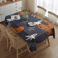 thumbnail image 2 of Halloween Pumpkin Ghost Pattern Rectangle Tablecloth 60"x84",Waterproof Polyester Rectangle Table Cloth, Wipeable Spillproof Polyester Tablecloth for Dining, Camping, Indoor and Outdoor, 2 of 5