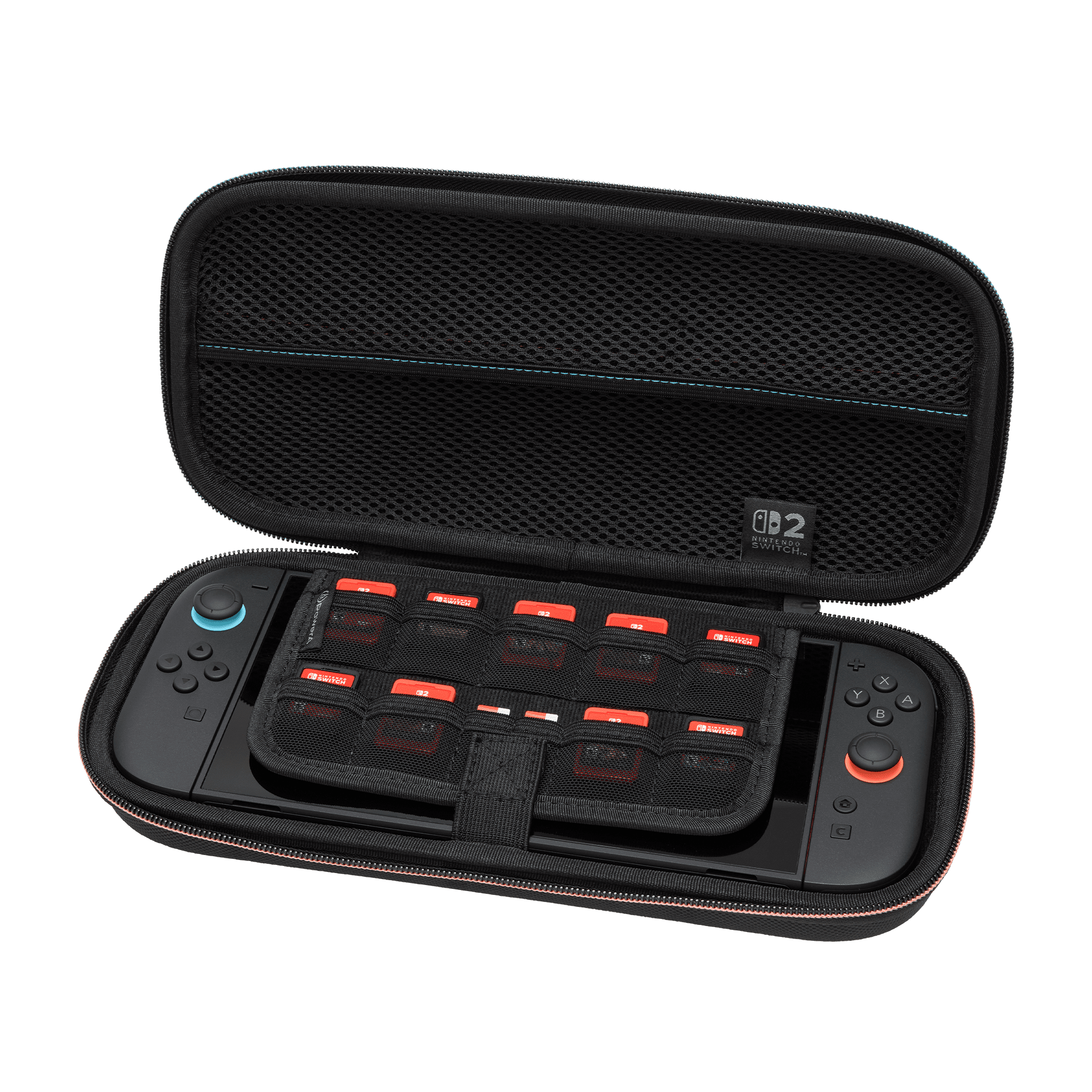 PowerA Protection Case for Nintendo Switch 2 - Black, Officially Licensed, Protective Storage, Holds up to 9 Game Cards and 2 microSD Express Cards, Integrated Play Stand