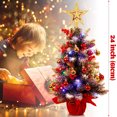 thumbnail image 2 of Mini árbol de Navidad Pequeño árbol de Navidad LED Artificial con Luces 24 Adornos de Bolas Decoración de árbol de Navidad de Escritorio para Dormitorio Cocina Oficina ANGGREK Otros, 2 of 8