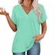 thumbnail image 4 of Camiseta de Verano con Cuello en V Verde XL, 4 of 10