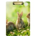 thumbnail image 1 of FMSHPON Rabbits Easter Bunnies Clipboard Hardboard Wood Nursing Clip Board and Pull for Standard A4 Letter 13x9 inches, 1 of 7
