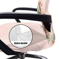thumbnail image 5 of Renewold Office Chair Cover for Armrest Chairs Stretch Desk Computer Chair Slipcover Removable Non-slip High Back Chair Cover for Easter Home Decor, Retro Easter Bunny Floral Pink, L, 5 of 7