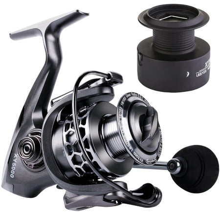 Fishing Reel 13+1bb Light Weight Ultra Smooth Aluminum Spinning With Free Spare Graphite Spool